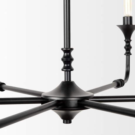 Mercana Gabriel Large Matte Black Chandelier