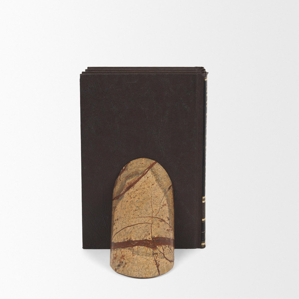 Mercana Rahima Brown Forest Marble Angled Bookends