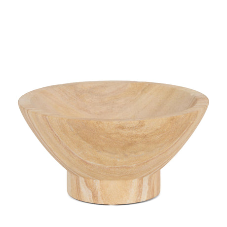 Mercana Ramira Beige Sandstone Decorative Pedestal Bowl