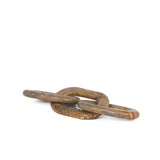 Mercana Reinir Red-Brown Marble Chain Link Decorative Object