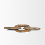 Mercana Reinir Red-Brown Marble Chain Link Decorative Object