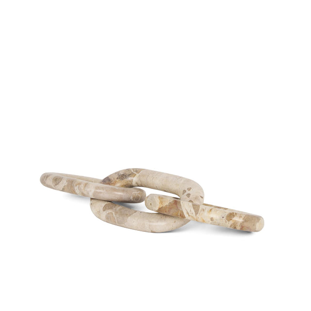 Mercana Reinir Beige Marble Chain Link Decorative Object