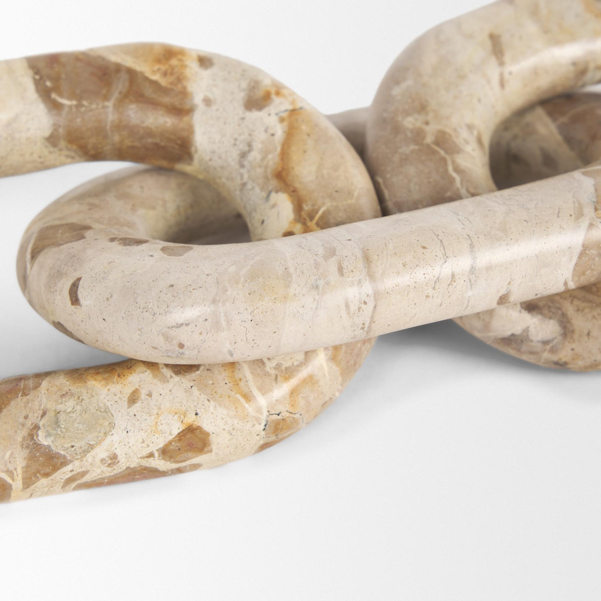 Mercana Reinir Beige Marble Chain Link Decorative Object