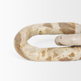 Mercana Reinir Beige Marble Chain Link Decorative Object