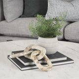 Mercana Reinir Beige Marble Chain Link Decorative Object