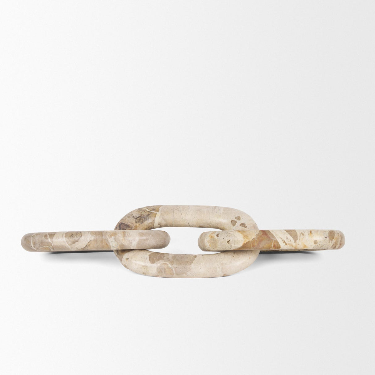 Mercana Reinir Beige Marble Chain Link Decorative Object