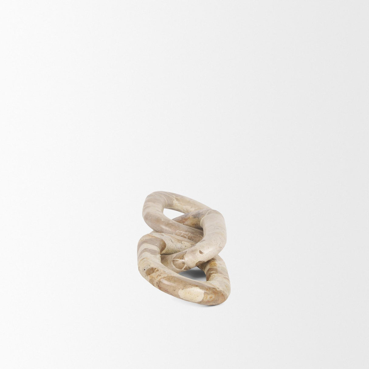 Mercana Reinir Beige Marble Chain Link Decorative Object