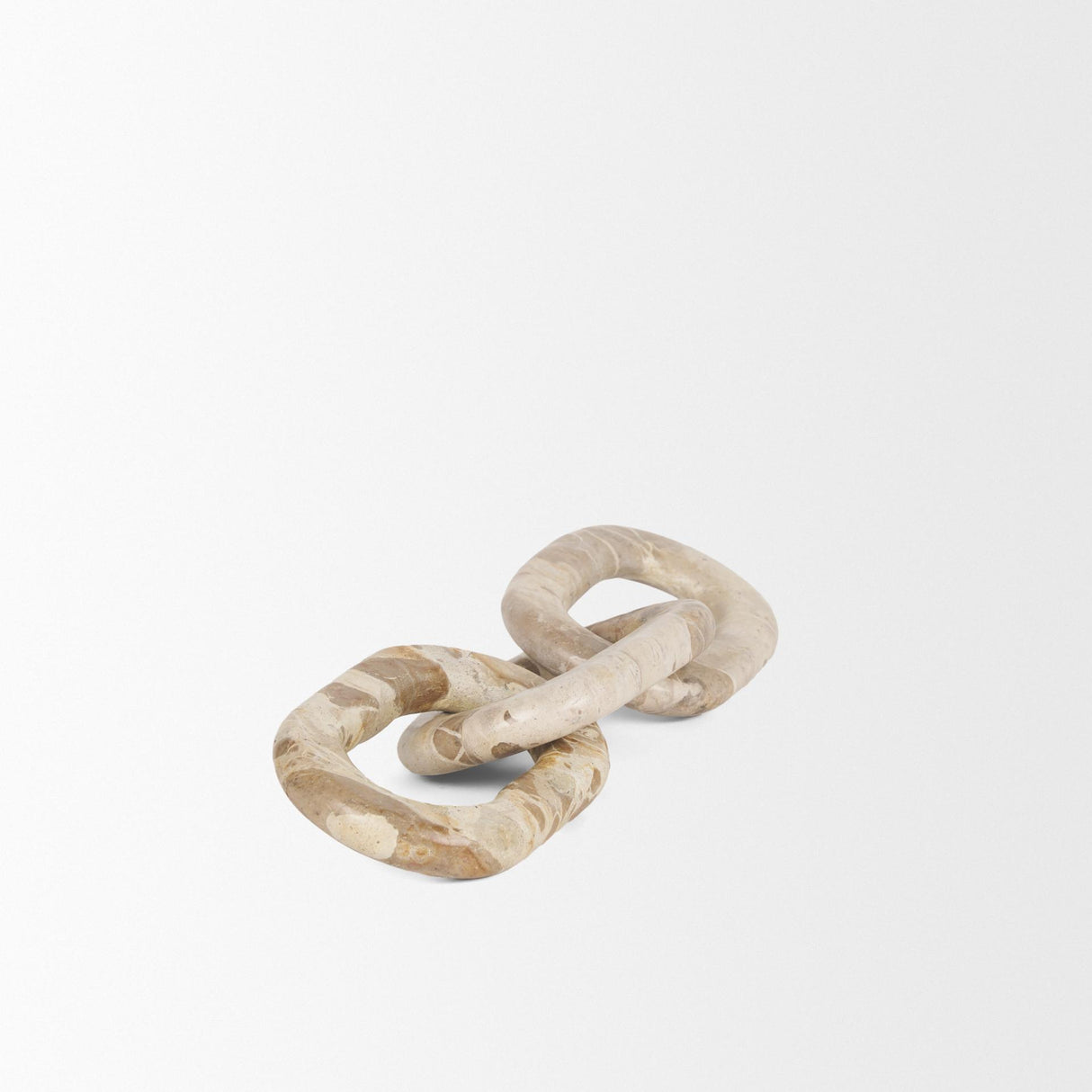 Mercana Reinir Beige Marble Chain Link Decorative Object