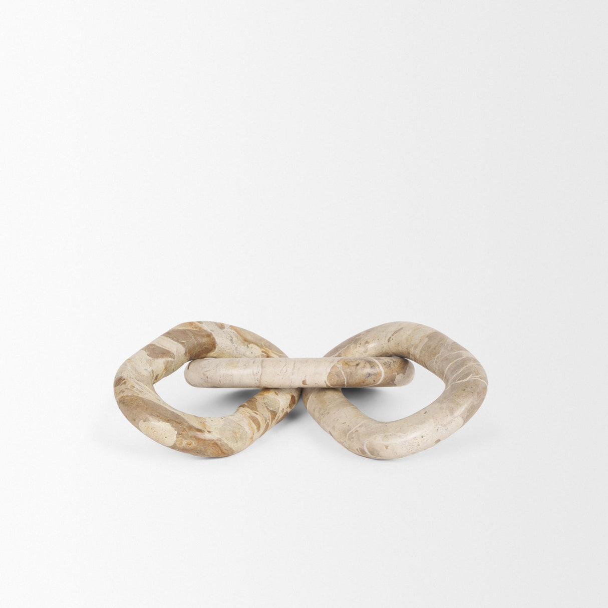 Mercana Reinir Beige Marble Chain Link Decorative Object