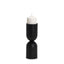 Mercana Qamra Medium Black Metal Pillar Candle Holder