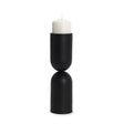 Mercana Qamra Tall Black Metal Pillar Candle Holder