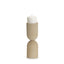 Mercana Qamra Medium Beige Textured Metal Pillar Candle Holder Candle Holder