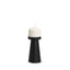 Mercana Quadir Short Matte Black Metal Candle Holder