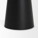 Mercana Quadir Short Matte Black Metal Candle Holder