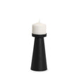 Mercana Quadir Medium Matte Black Metal Candle Holder