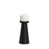 Mercana Quadir Medium Matte Black Metal Candle Holder