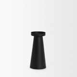 Mercana Quadir Medium Matte Black Metal Candle Holder