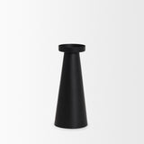 Mercana Quadir Tall Matte Black Metal Candle Holder