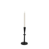 Mercana Qwin Matte Black Cast Aluminum Short Candle Holder