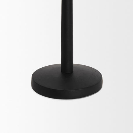 Mercana Qwin Matte Black Cast Aluminum Short Candle Holder