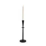 Mercana Qwin Matte Black Cast Aluminum Tall Candle Holder