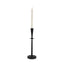 Mercana Qwin Matte Black Cast Aluminum Tall Candle Holder