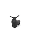 Mercana Radu Small Matte Black Metal Bull Decorative Object