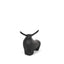 Mercana Radu Small Matte Black Metal Bull Decorative Object