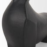 Mercana Radu Small Matte Black Metal Bull Decorative Object