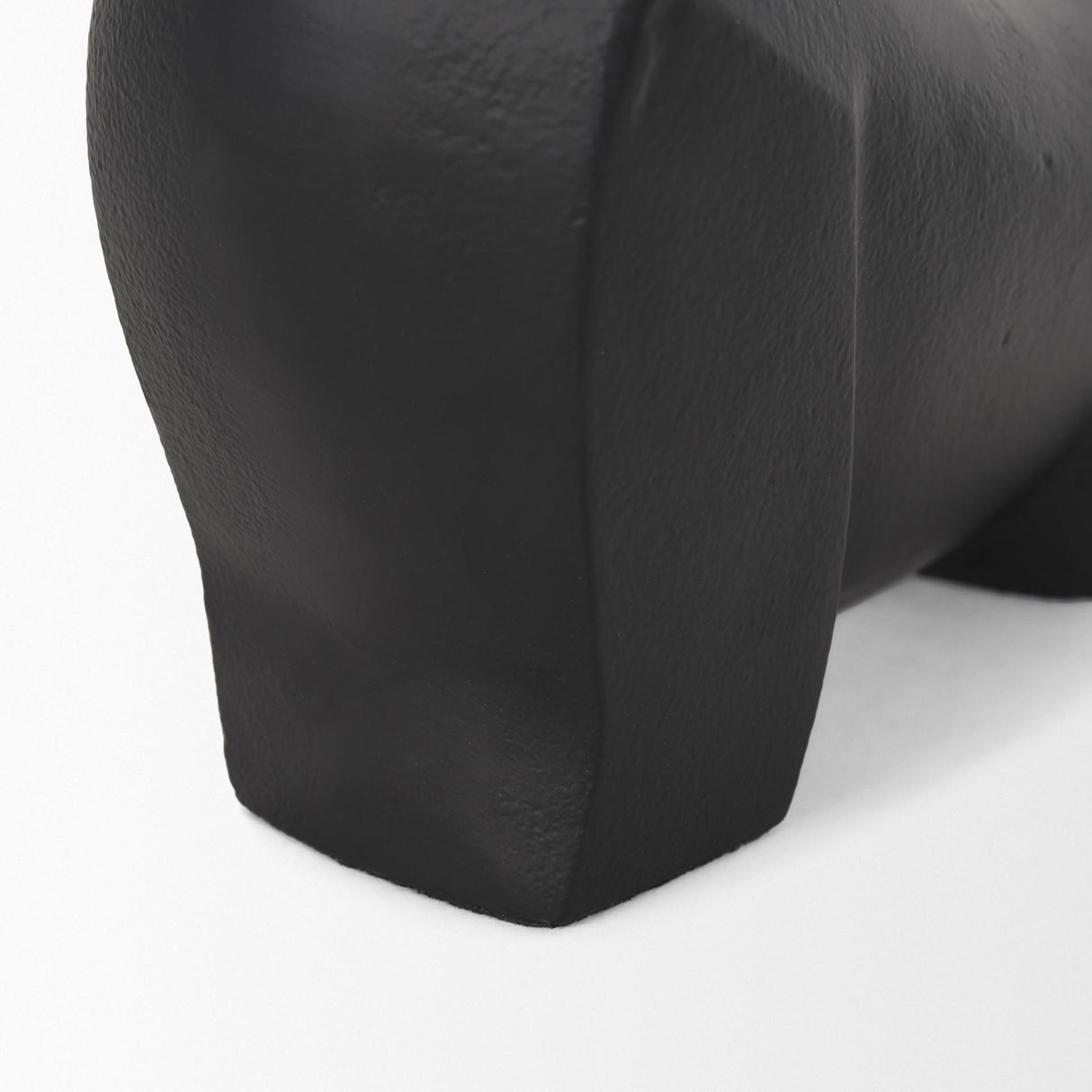 Mercana Radu Small Matte Black Metal Bull Decorative Object