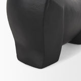Mercana Radu Small Matte Black Metal Bull Decorative Object