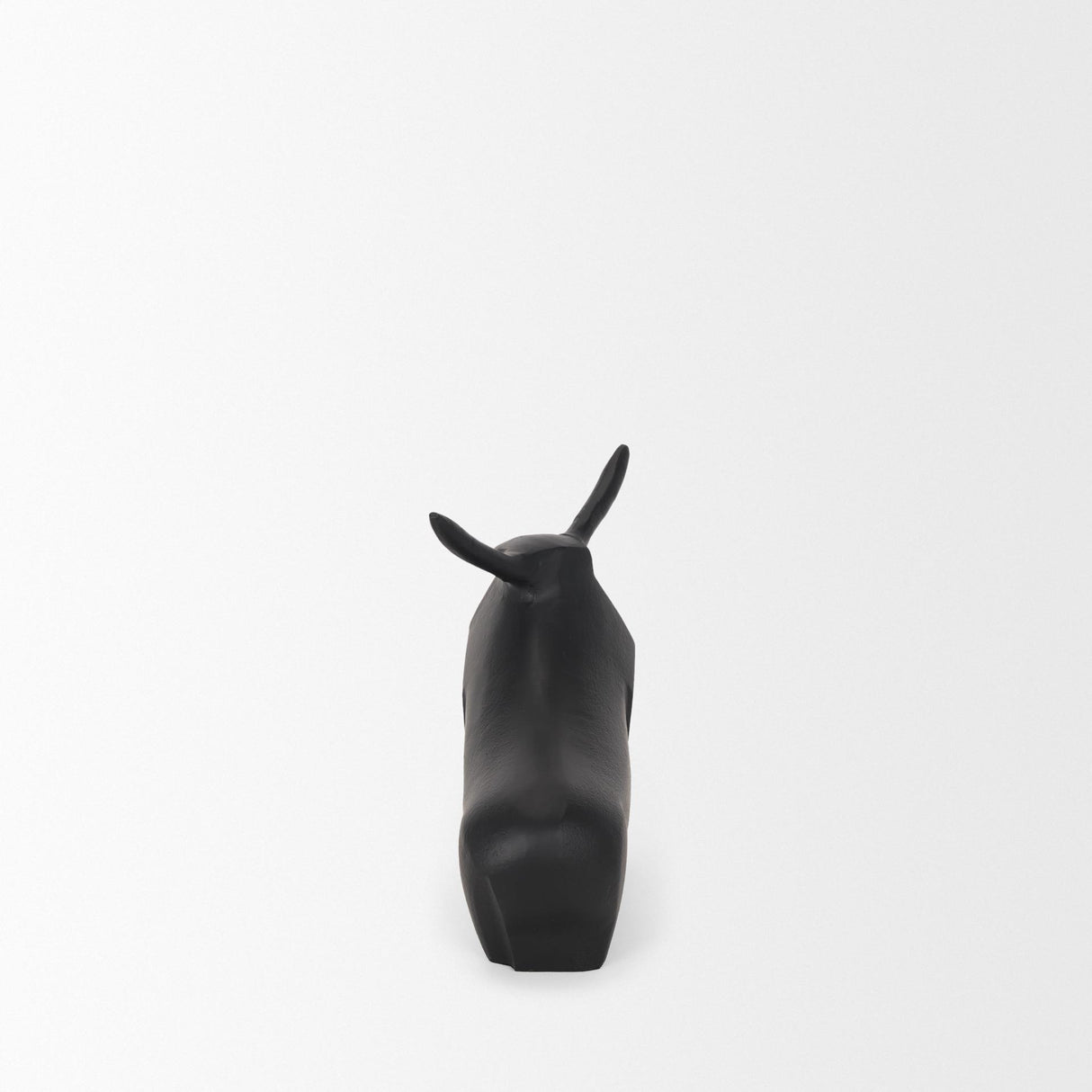 Mercana Radu Small Matte Black Metal Bull Decorative Object