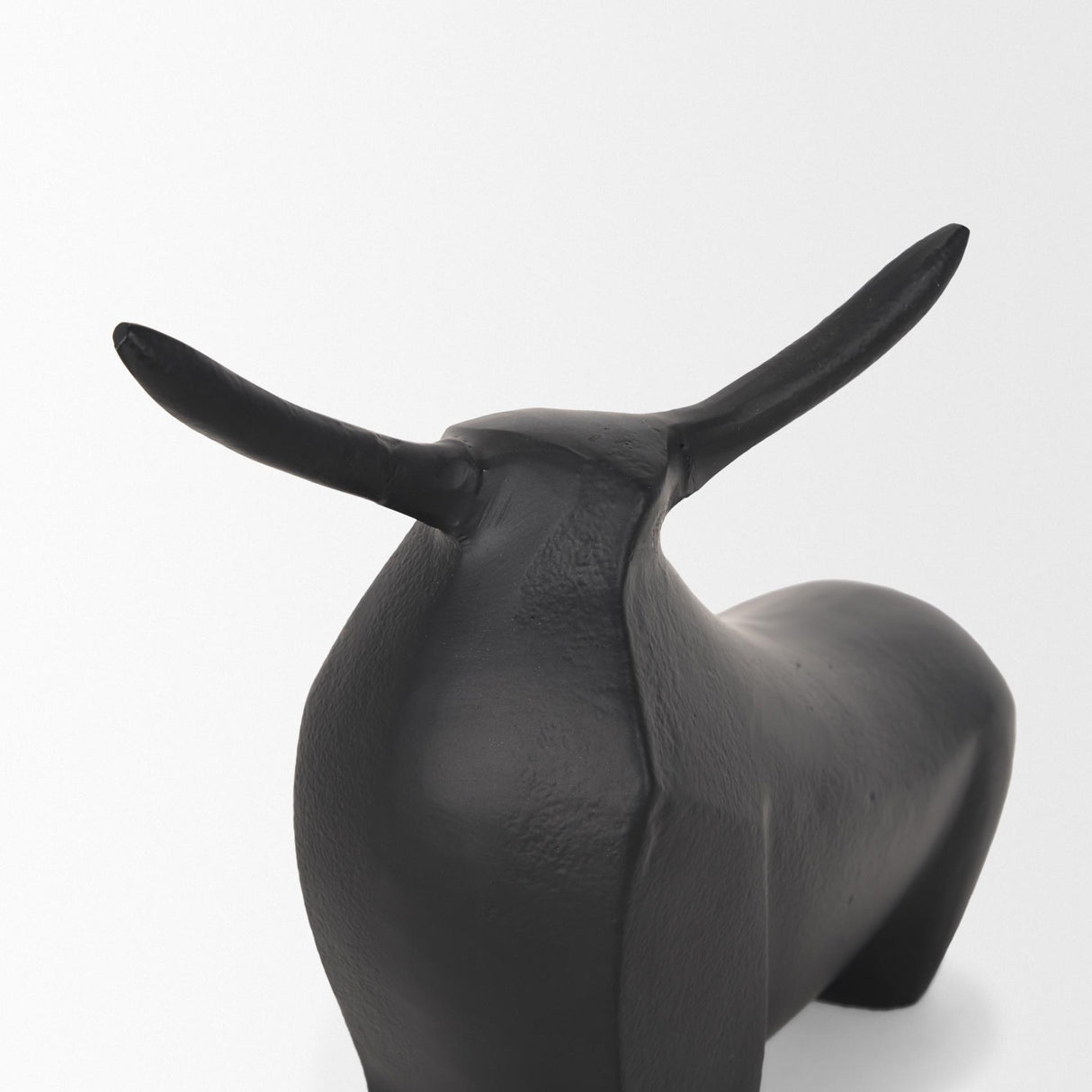 Mercana Radu Small Matte Black Metal Bull Decorative Object