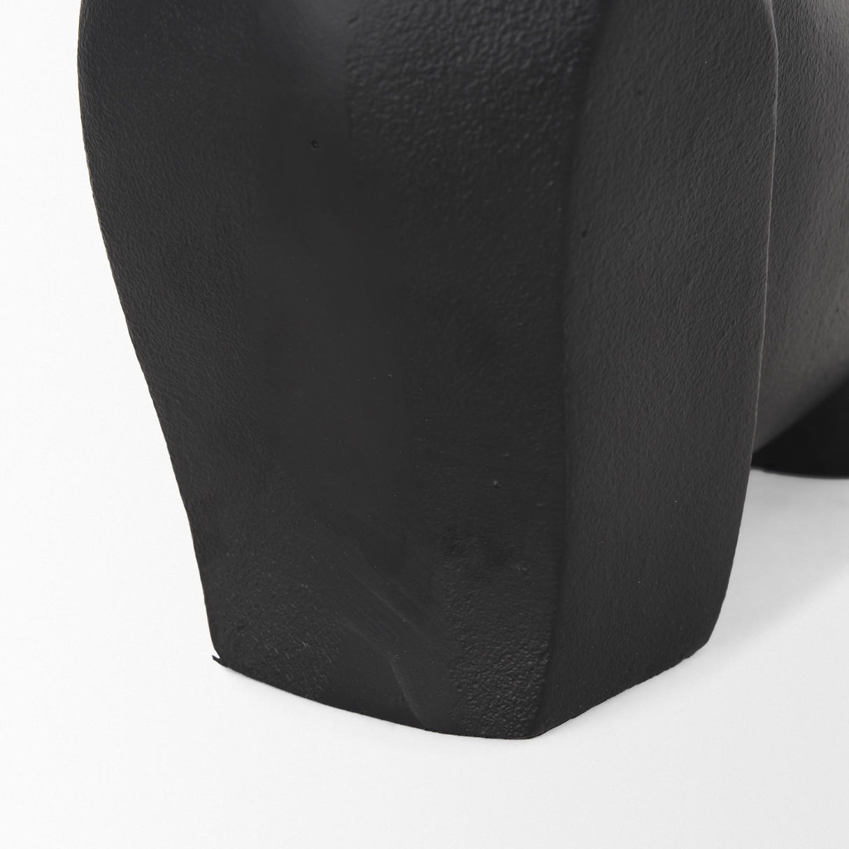 Mercana Radu Large Matte Black Metal Bull Decorative Object
