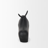 Mercana Radu Large Matte Black Metal Bull Decorative Object