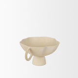 Mercana Radka Beige Textured Small Metal Decorative Bowl