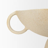 Mercana Radka Beige Textured Large Metal Decorative Bowl