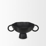 Mercana Radka Small Matte Black Metal Decorative Bowl