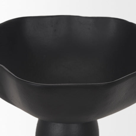 Mercana Radka Small Matte Black Metal Decorative Bowl