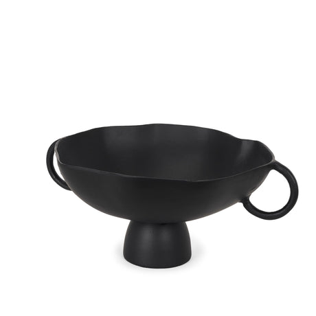 Mercana Radka Large Matte Black Metal Decorative Bowl