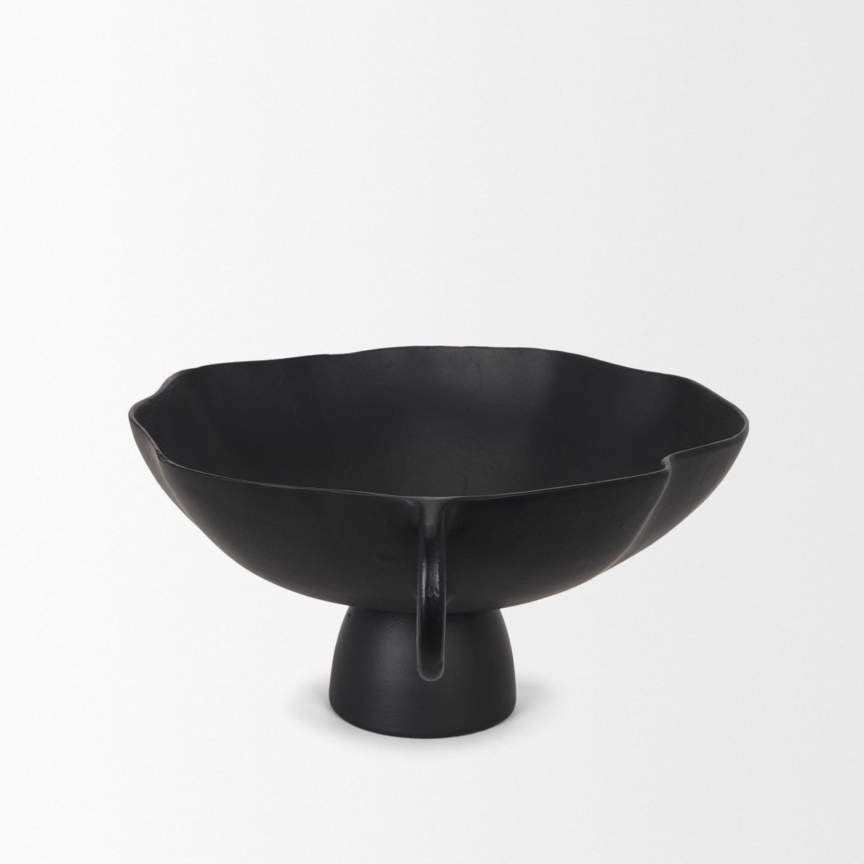 Mercana Radka Large Matte Black Metal Decorative Bowl