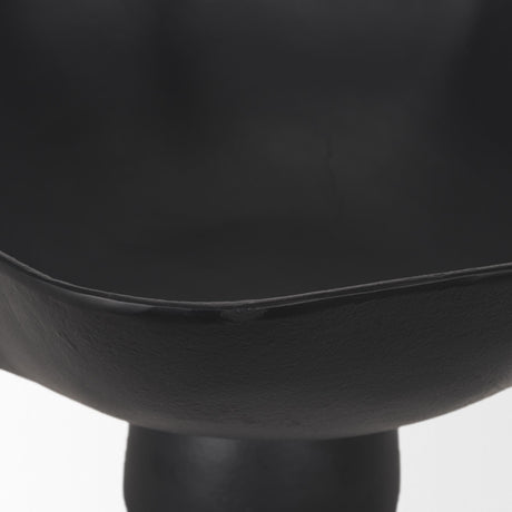 Mercana Radka Large Matte Black Metal Decorative Bowl
