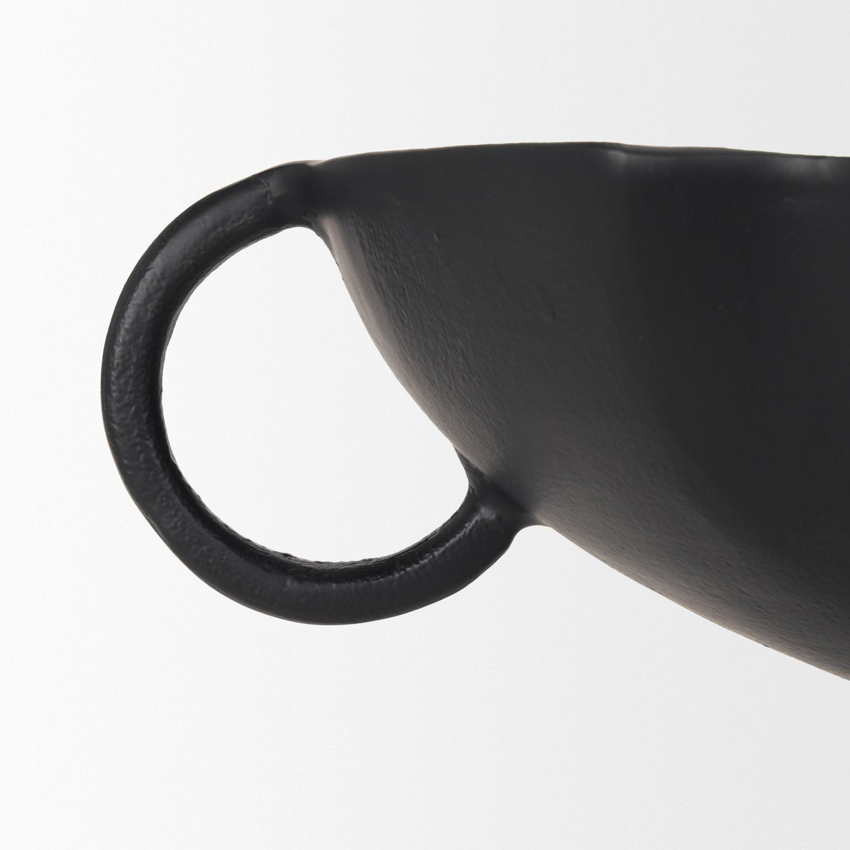 Mercana Radka Large Matte Black Metal Decorative Bowl