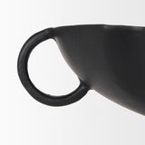 Mercana Radka Large Matte Black Metal Decorative Bowl