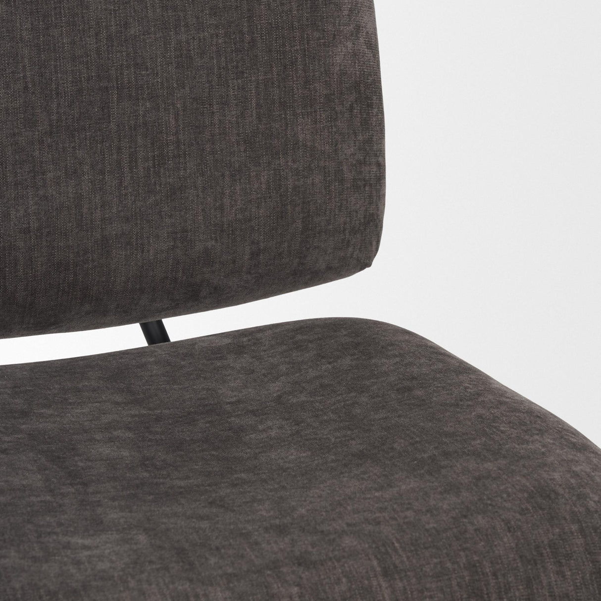 Mercana Nora Charcoal Fabric w/ Matte Black Metal Legs Accent Chair