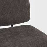 Mercana Nora Charcoal Fabric w/ Matte Black Metal Legs Accent Chair