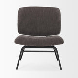 Mercana Nora Charcoal Fabric w/ Matte Black Metal Legs Accent Chair