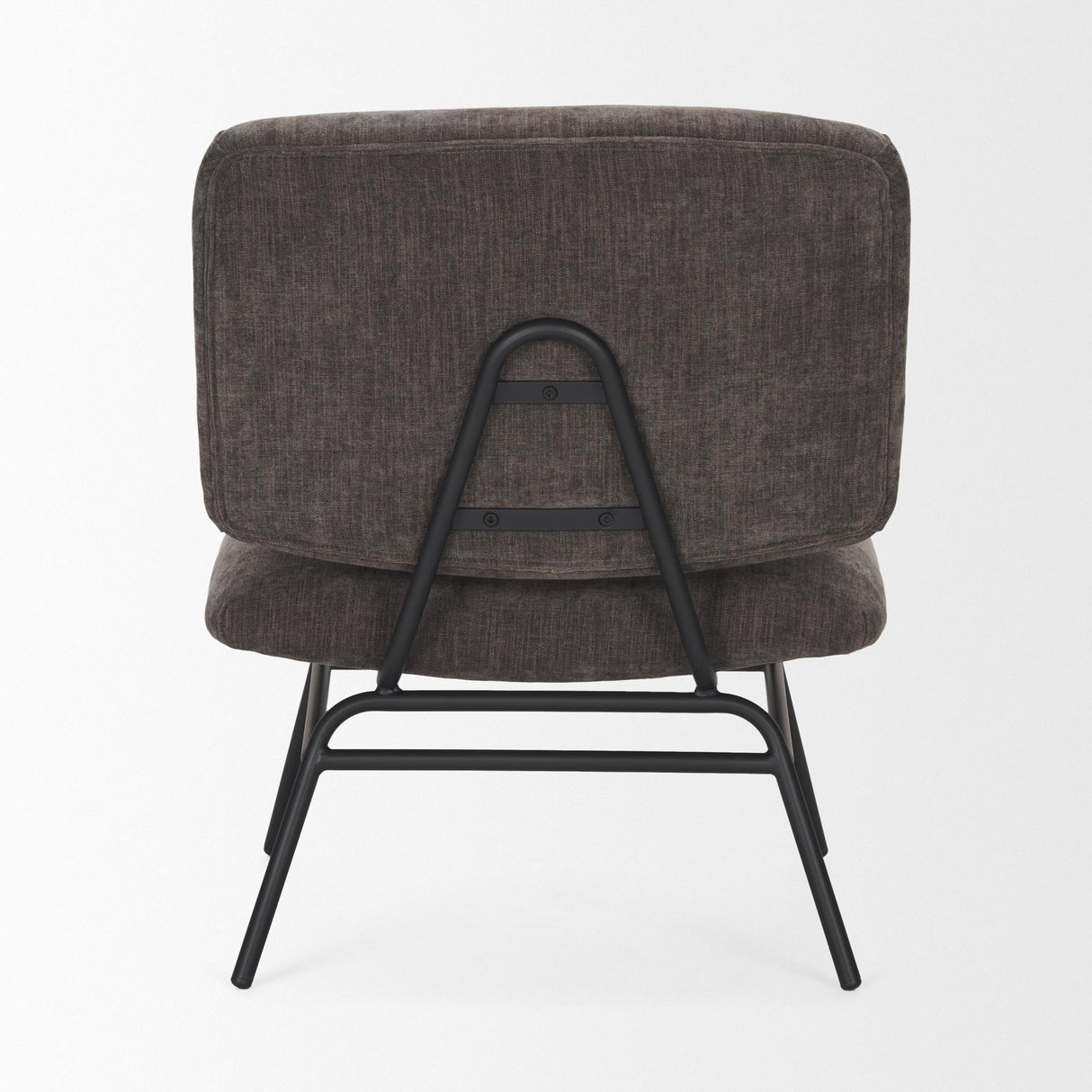 Mercana Nora Charcoal Fabric w/ Matte Black Metal Legs Accent Chair