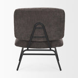 Mercana Nora Charcoal Fabric w/ Matte Black Metal Legs Accent Chair