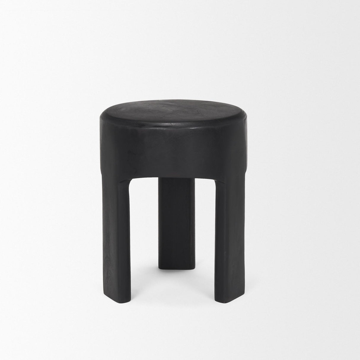 Mercana Riya Solid Black Wooden Stool